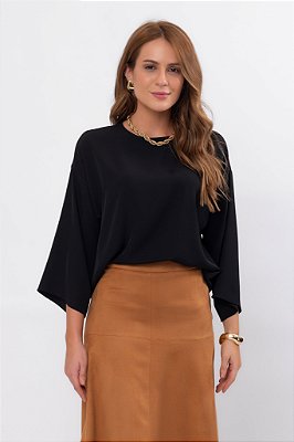BLUSA MANGA 3/4 MAYA PRETO