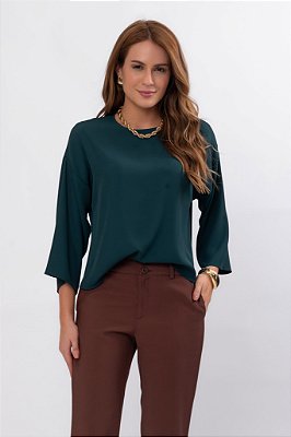 BLUSA MANGA 3/4 MAYA TRANSFORMATIVE TEAL