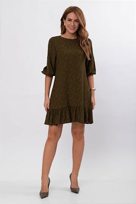 VESTIDO LIZ VERDE MILITAR