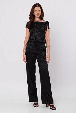 CALÇA RETA BLACK ANIMAL PRETO