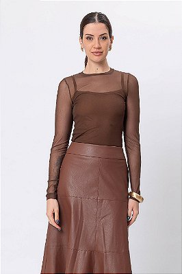 BLUSA TULE PARIS CHOCOLATE SAUCE