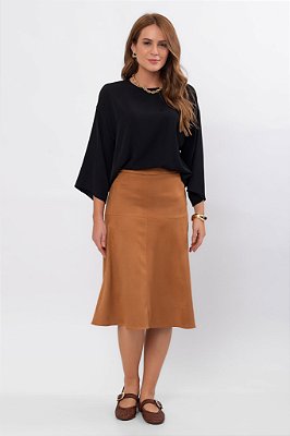 SAIA MIDI SUEDE BIA RUSTIC CARAMEL