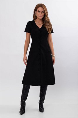 VESTIDO MIDI HELOÍSA PRETO