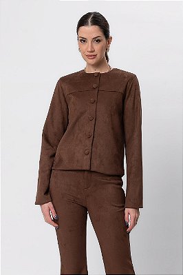 CASACO SUEDE BIA CHOCOLATE SAUCE