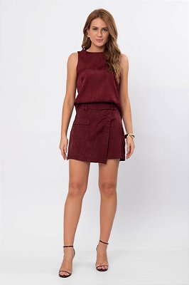 SHORT SAIA MILÃO BURGUNDY