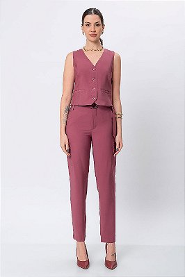 CALÇA SLIN DORIS NOSTALGIC ROSE