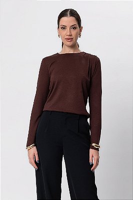 BLUSA MANGA LONGA PREGAS MALU CHOCOLATE SAUCE
