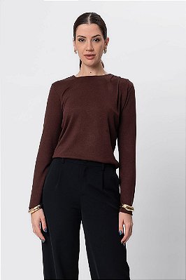 BLUSA MANGA LONGA PREGAS MALU CHOCOLATE SAUCE