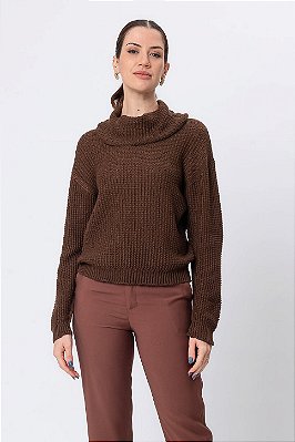 BLUSA GOLA TRICOT CHOCOLATE SAUCE