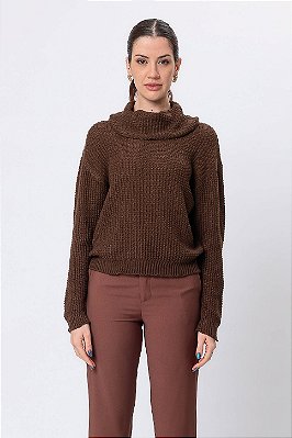 BLUSA GOLA TRICOT CHOCOLATE SAUCE