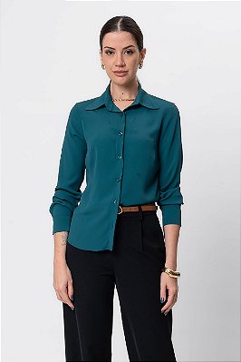 CAMISA JAQUELINE TRANSFORMATIVE TEAL
