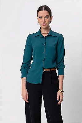 CAMISA JAQUELINE TRANSFORMATIVE TEAL