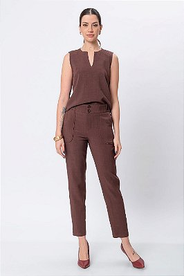 CALÇA SLIM JULIANA CHOCOLATE SAUCE