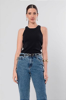 REGATA TRICOT PRETO