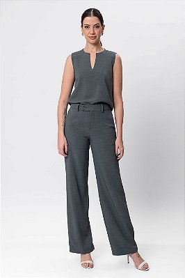 CALÇA RETA JULIANA ROBUST GREY