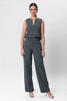 CALÇA RETA JULIANA ROBUST GREY