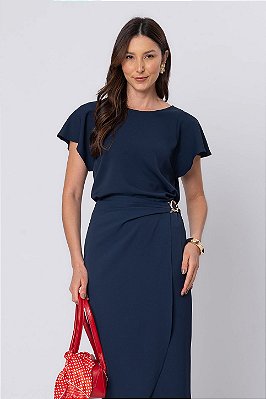 BLUSA ANA LÍVIA AZUL MARINHO