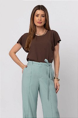 BLUSA ANA LÍVIA MARROM