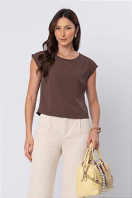 BLUSA ANGÉLICA MARROM