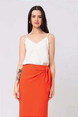 REGATA CREPE RENDA CECÍLIA OFF WHITE