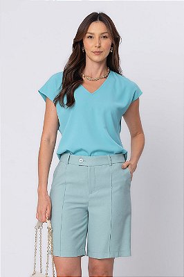 BLUSA DECOTE V HELENA CALMING GREEN