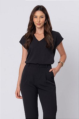 BLUSA DECOTE V HELENA PRETO