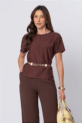 BLUSA LOREN MARROM