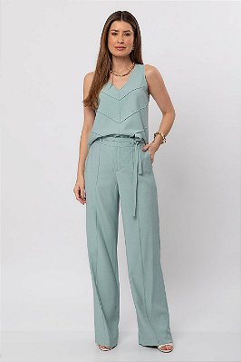 CALÇA RETA MARINA CALMING GREEN