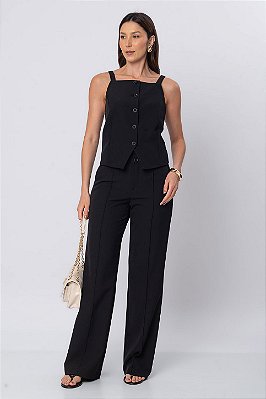 CALÇA RETA ELEGANCE KAREN PRETO