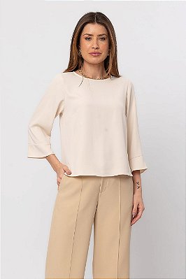BLUSA 3/4 HELENA CLASSIC BEIGE