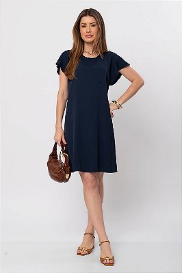 VESTIDO CURTO ANA LÍVIA AZUL MARINHO