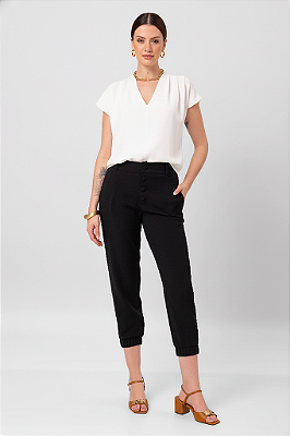 CALÇA CAROL CREPE PRETO