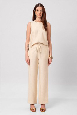 Calça Linen Camille Natural Feminina