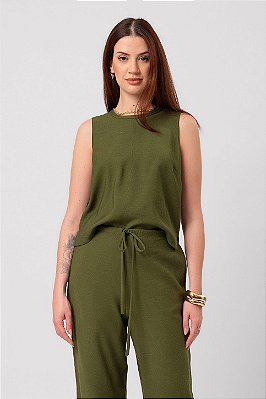 Regata Linen Camille Intense Green Feminina