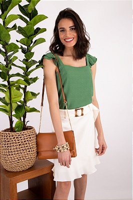 Saia Thais Crepe Feminina