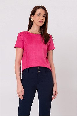 Blusa Suede Larissa Feminina