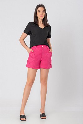 Short Suede Larissa Feminino