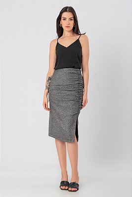 Saia Midi Celebrate Feminina