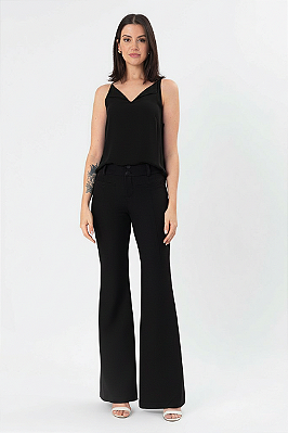 Regata Alça Fina Crepe New Camila Feminina