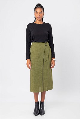 Saia Midi Carla Feminina