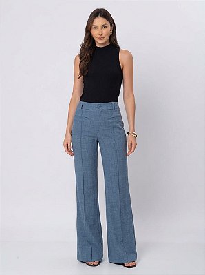 Calça Flare Lavínia Azul Denim Feminina