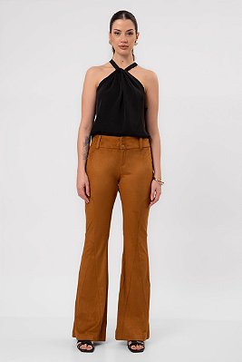 CALÇA FLARE SUEDE MEG