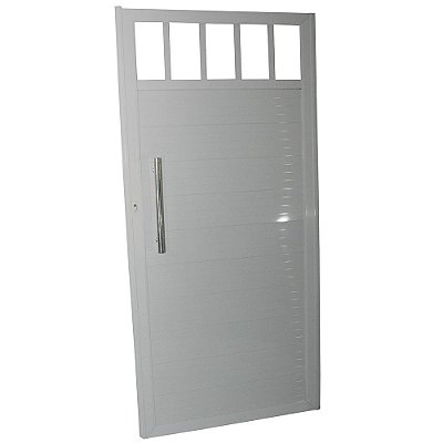 Portão Standard Branco 180x100 Abertura Esquerda Com Puxador - ATS Alumínio
