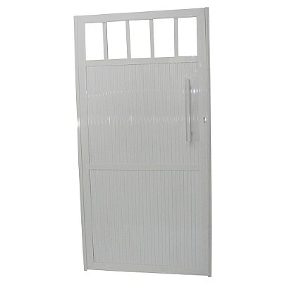 Portão Standard Branco 180x100 Abertura Esquerda Com Puxador - ATS Alumínio