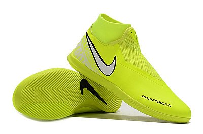 chuteira nike futsal verde fluorescente