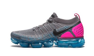 vapormax rosa e cinza