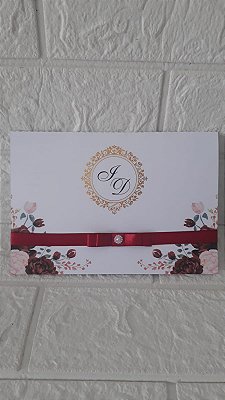 60 Convites Casamento Marsala