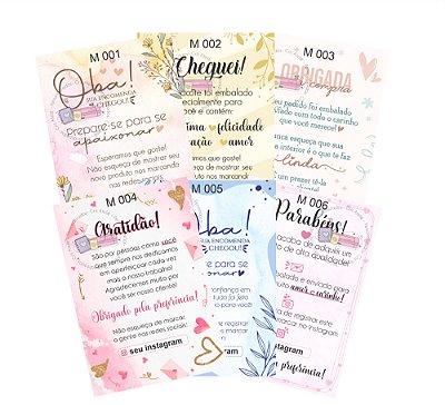 Bloquinho de Cartinhas de Agradecimento ao Cliente C/ 50 folhas