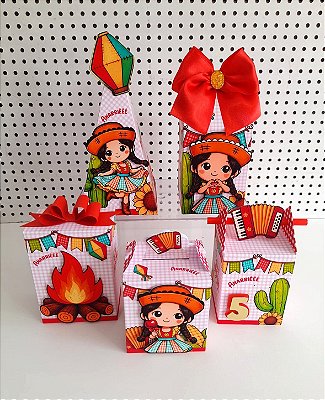 Kit Festa Junina Personalizado – 25 Caixinhas