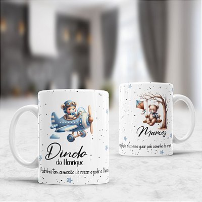 02 Canecas Padrinhos (Dinda e Dindo)
